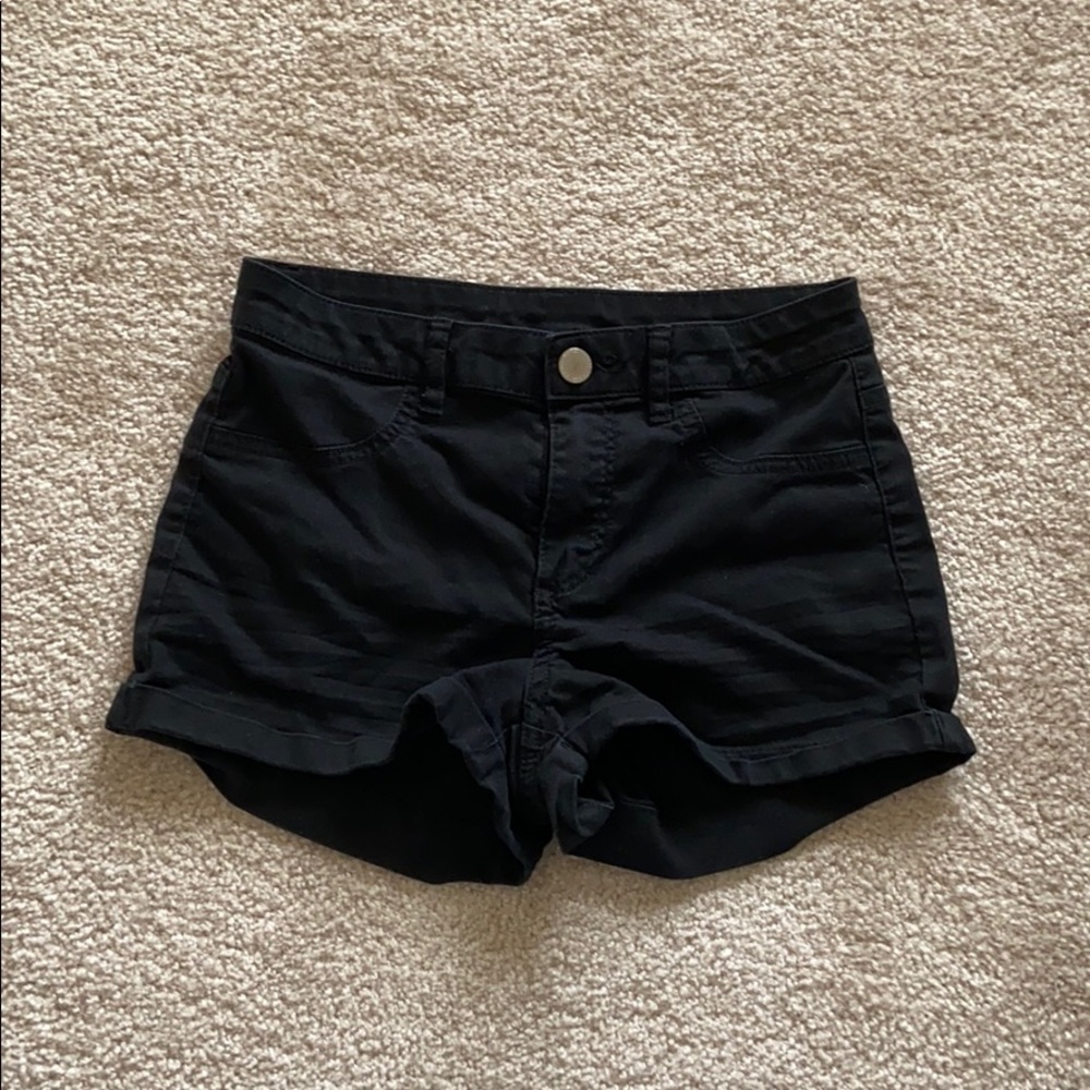 Black Jean Shorts